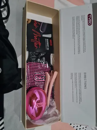 Tymo Ring Plancha de Pelo Rosa y Dorada