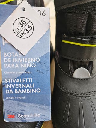 Botas de nieve Scotchlite niño talla 36