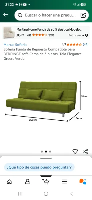 Sofa cama beddinge ikea
