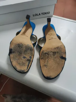 Sandalias Azuk turquesa n° 38. Una sola puesta