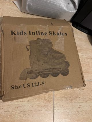 Patines en línea niña morado y blanco con luces