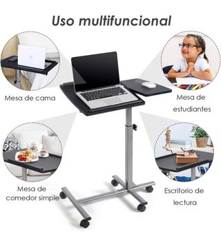 Mesa portátil para portátil con ruedas