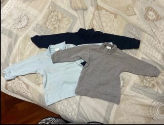 Set 3 maglie neonato collo alto