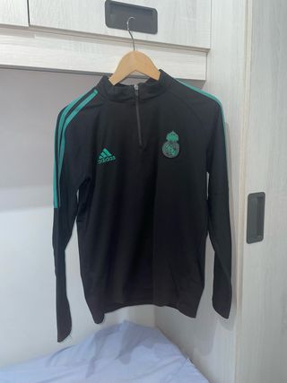 Sudadera Real Madrid Adidas Negra y Turquesa