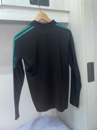 Sudadera Real Madrid Adidas Negra y Turquesa