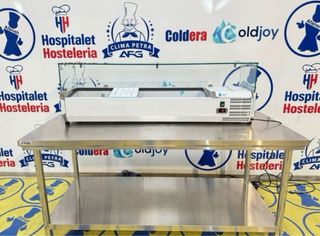 VITRINA DE ENSALADAS INOXIDABLE DE 1,40m