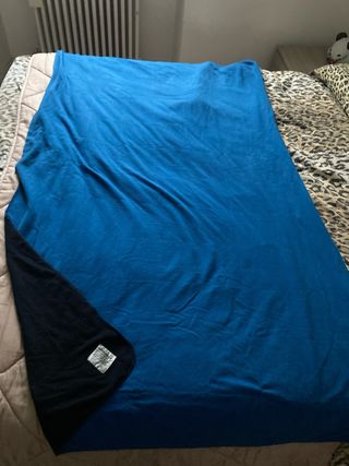 Coperta plaid blu e nera