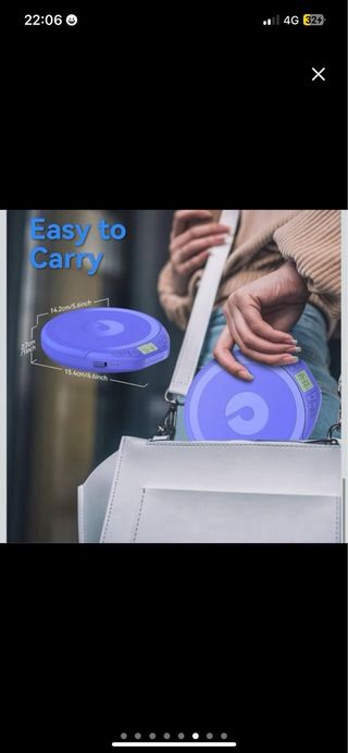 NUEVO Reproductor CD Portátil Azul