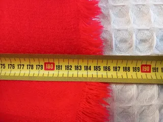 Fular Promod rojo con flecos