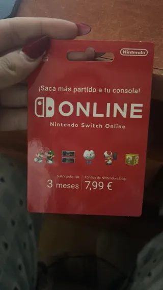 tarjeta online SIN USAR