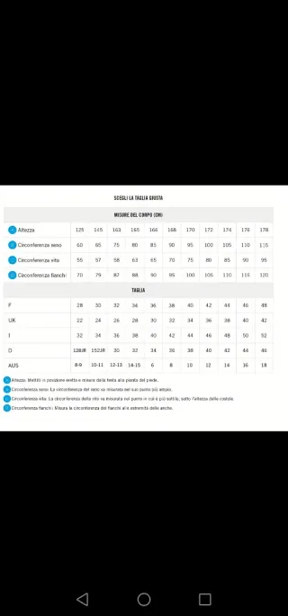 Costume Arena Bodylift tg46IT 42F 40D/A nuovo