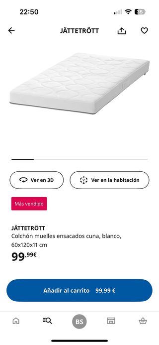 Colchón Cuna Ikea 60x120