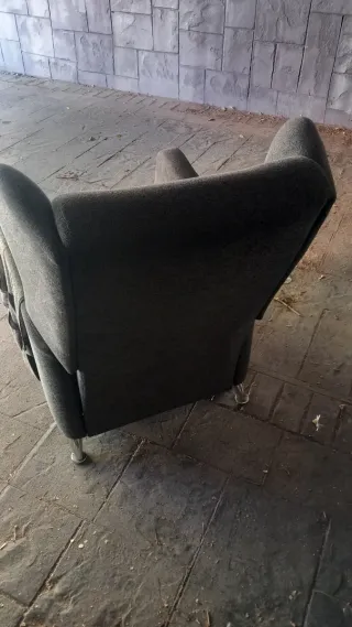 Sillón de tela gris de alta calidad