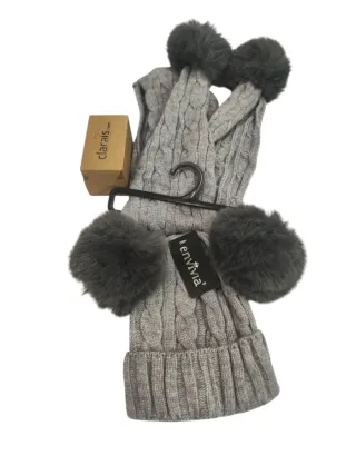 Set cappello e sciarpa Envivia bambini grigio