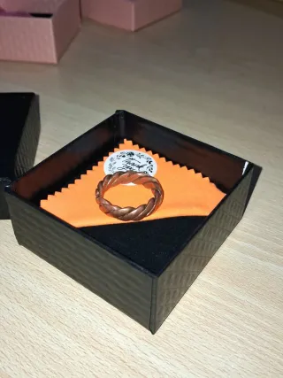 Anillo Cobre Trenzado 100% Puro