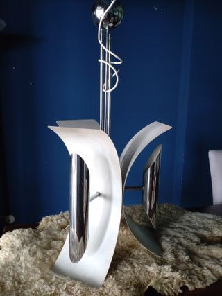 Lampadario Goffredo Reggiani Metallo Cromato