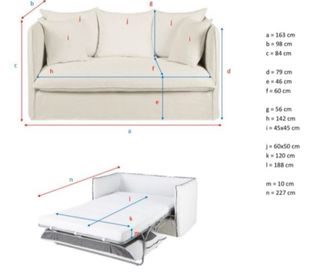 Sofá Cama Lino Blanco Maisons du Monde
