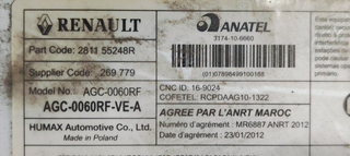 SISTEMA AUDIO / RADIO CD DACIA LOGAN II 1.5DCI 90