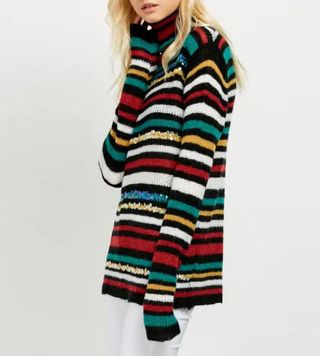 Jersey rayas lentejuelas talla única