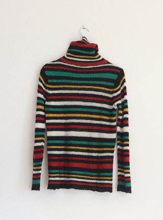 Jersey rayas lentejuelas talla única