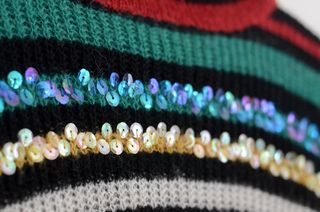 Jersey rayas lentejuelas talla única