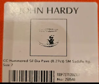 Anillo John Hardy Plata con Brillantes