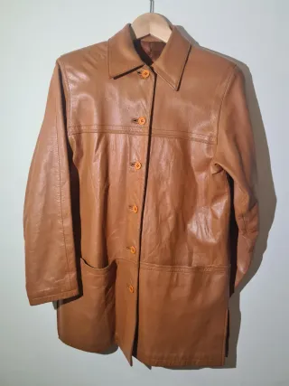 Abrigo Piel Cordero Vintage Camel