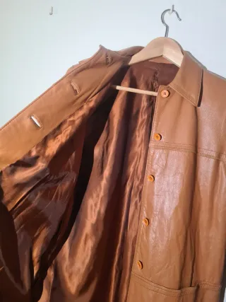 Abrigo Piel Cordero Vintage Camel