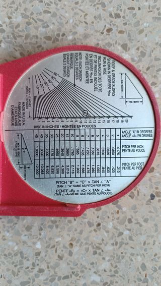 Transportador de ángulos métrico