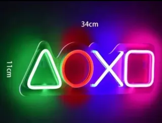 Neón Logo PlayStation 34x11cm
