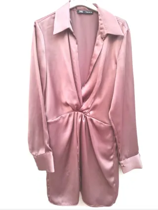 Vestido Zara Mujer Rosa antiguo Talla S