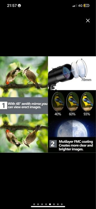 NUEVO Telescopio 70mm Apertura 400mm