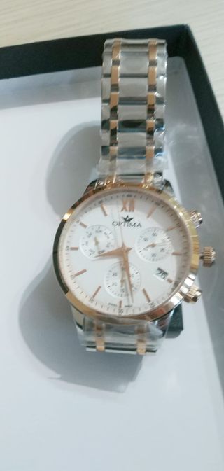 Orologio Cronografo Uomo Optima Oro Argento