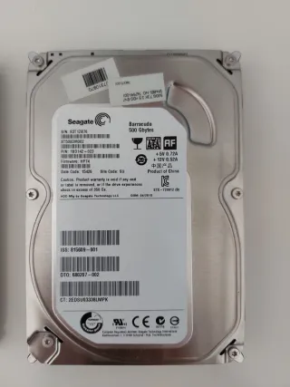 2 Discos Duros Seagate 500GB 3,5 pulgadas