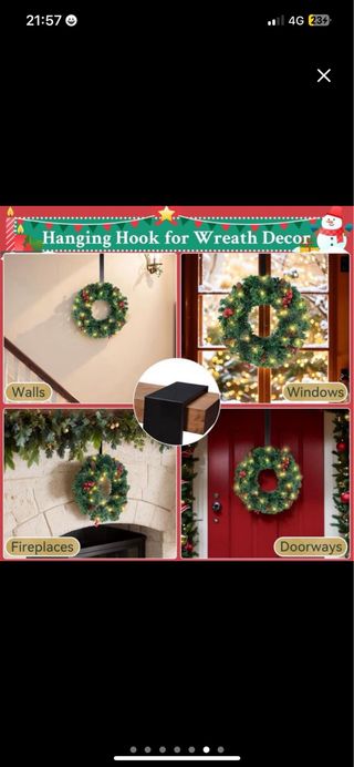 NUEVA Corona Navidad 16in con 40 Luces LED