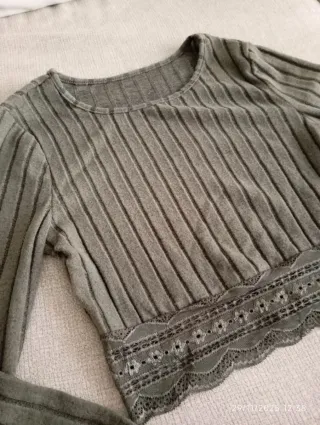 Camisetas manga larga con encaje