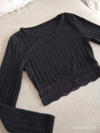 Camisetas manga larga con encaje