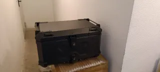 Baúl Top Case Moto Negro Aluminio para 2 cascos