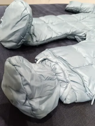Tuta neve intera neonato imbottita 4-6 mesi 70 cm
