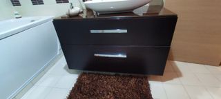 Mobile bagno legno e vetro