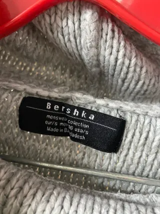 Jersey Bershka cuello alto gris M