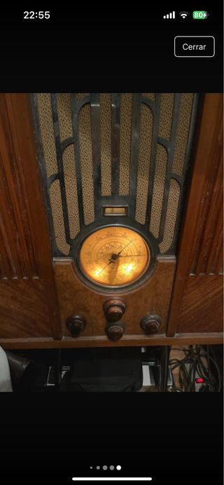 Radio Zenith Antigua Marrón y Cromada