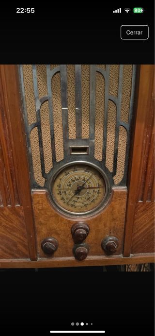 Radio Zenith Antigua Marrón y Cromada