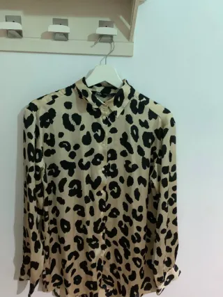 Camisa Zara Estampado Leopardo Mujer