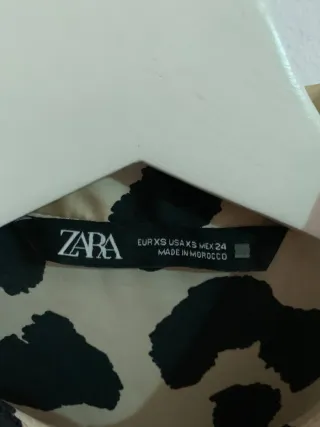 Camisa Zara Estampado Leopardo Mujer