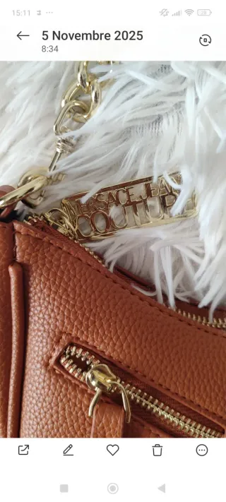 Borsa Couture cuoio catenella