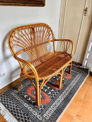 Tresillo di vimini a 2 posti