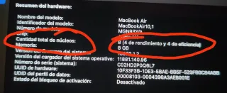 MacBook Air M1 Plata