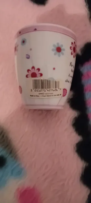 Portacandela porcellana bianco e rosa