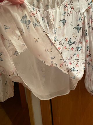 Blusa Bershka Mariposas Talla XS